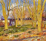 Avenue of Plane Trees near Arles Station by Vincent van Gogh